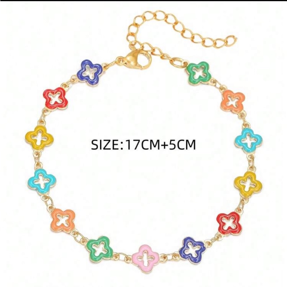 Colorful Flower Charm Bracelet - Picture 3 of 3